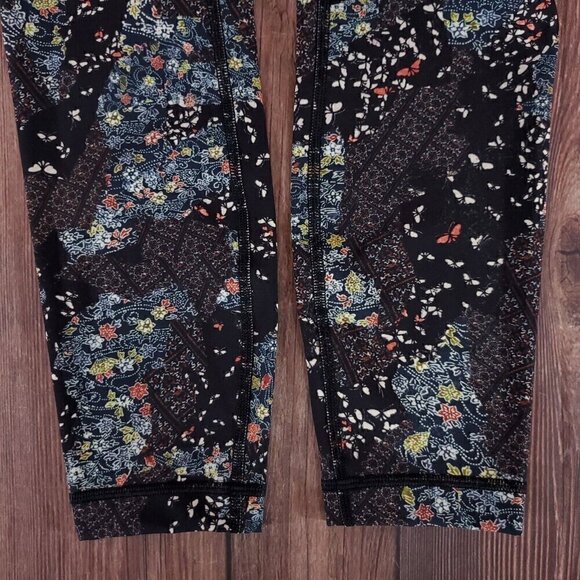 Lululemon Sz 4 Wunder Under Hi-Rise 7/8 Tight 25" Assemblage Alpine White Multi - Picture 4 of 11